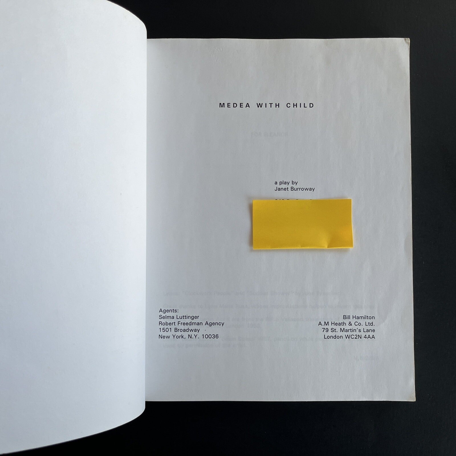 Medea with Child: A Play by Janet Burroway