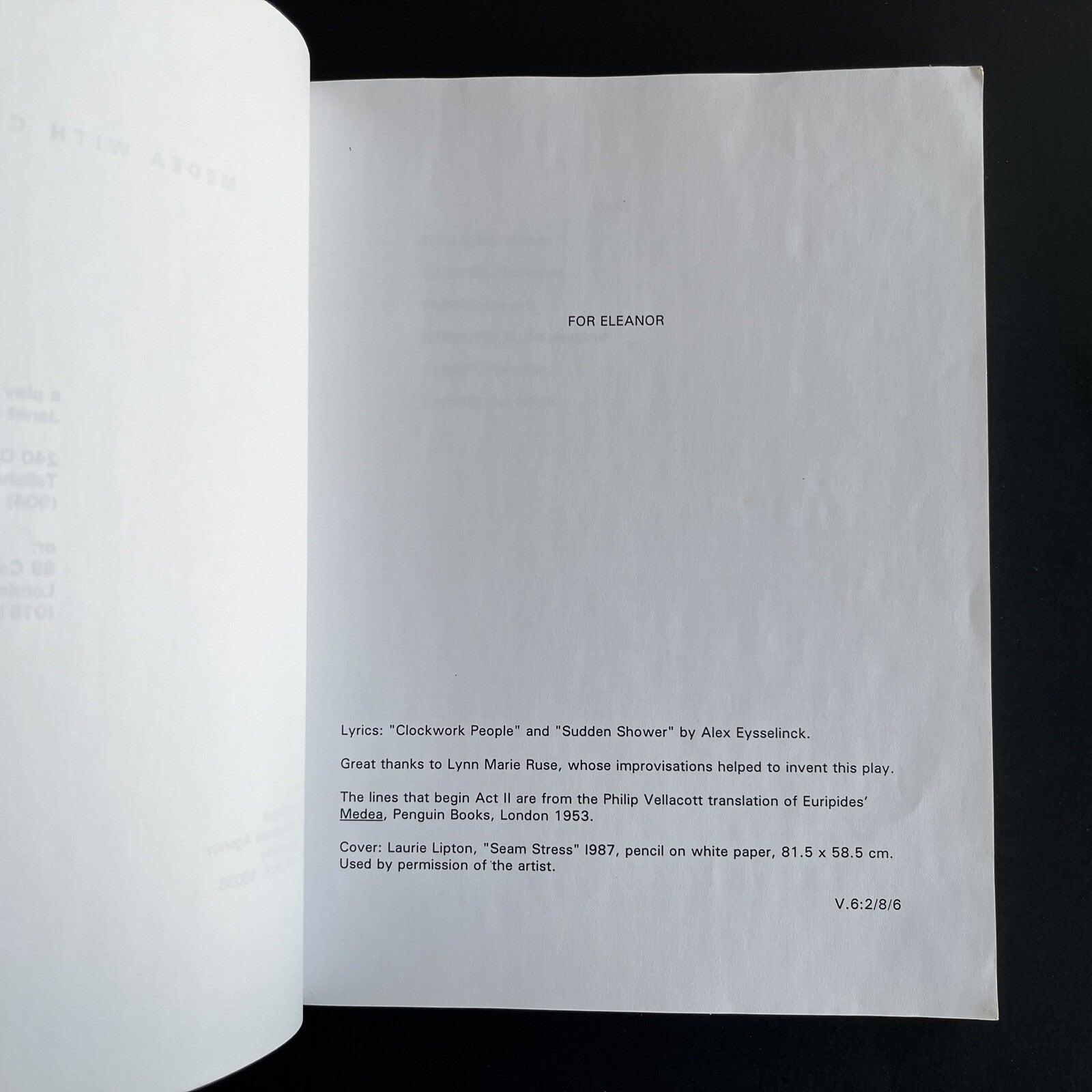 Medea with Child: A Play by Janet Burroway