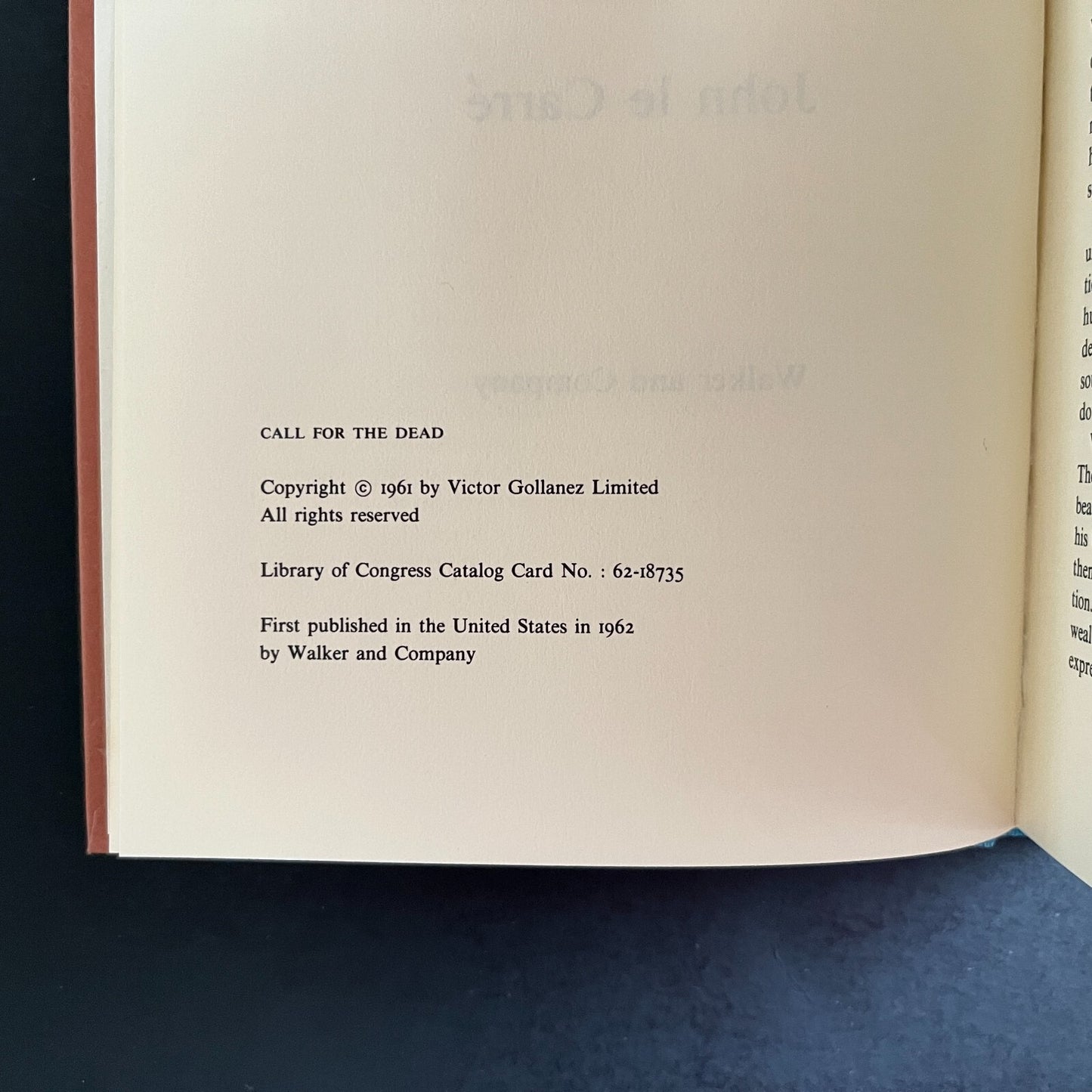 Call for the Dead by John Le Carre