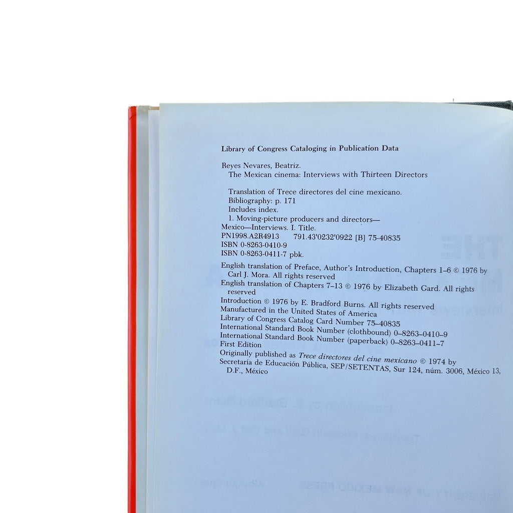 The Mexican Cinema: Interviews with Thirteen Directors by Beatriz Reyes Nevares