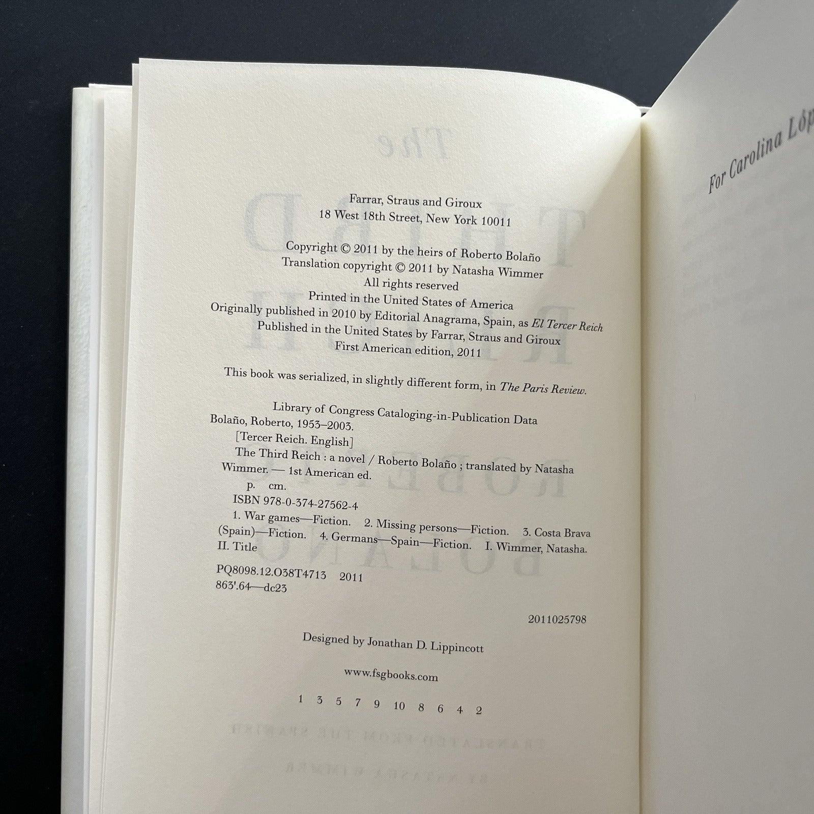 The Third Reich by Roberto Bolano