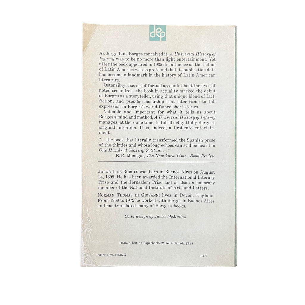 A Universal History of Infamy by Jorge Luis Borges