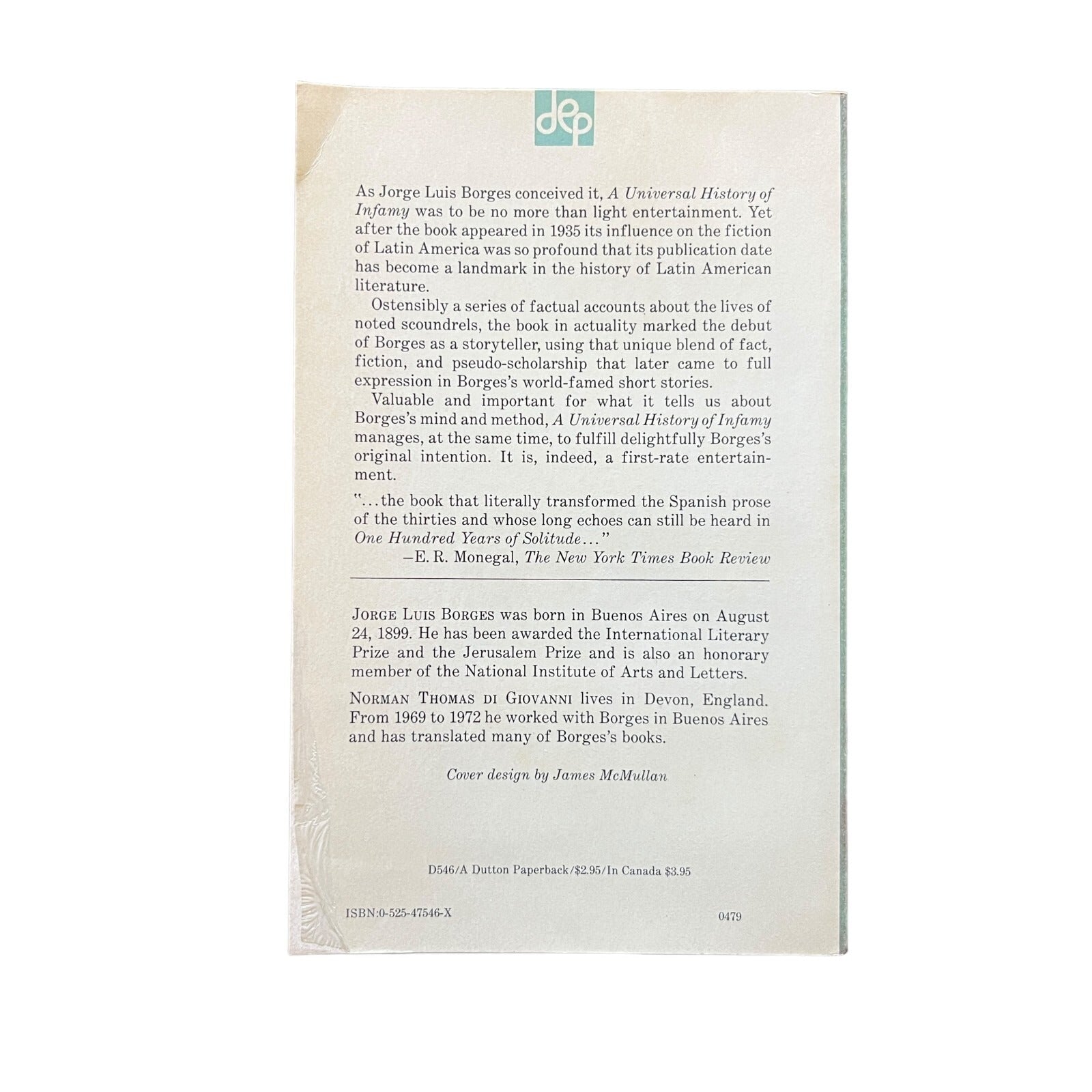 A Universal History of Infamy by Jorge Luis Borges