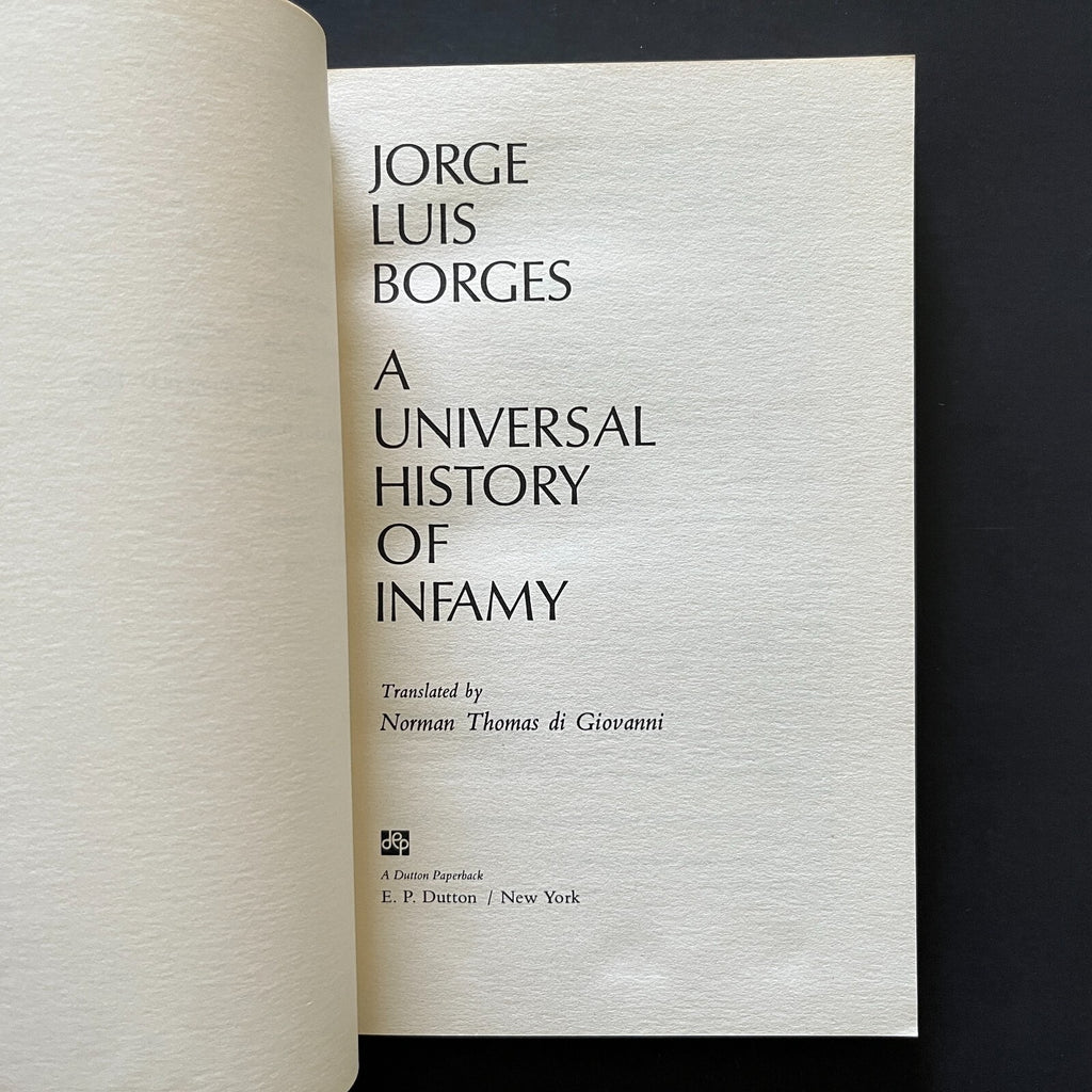 A Universal History of Infamy by Jorge Luis Borges