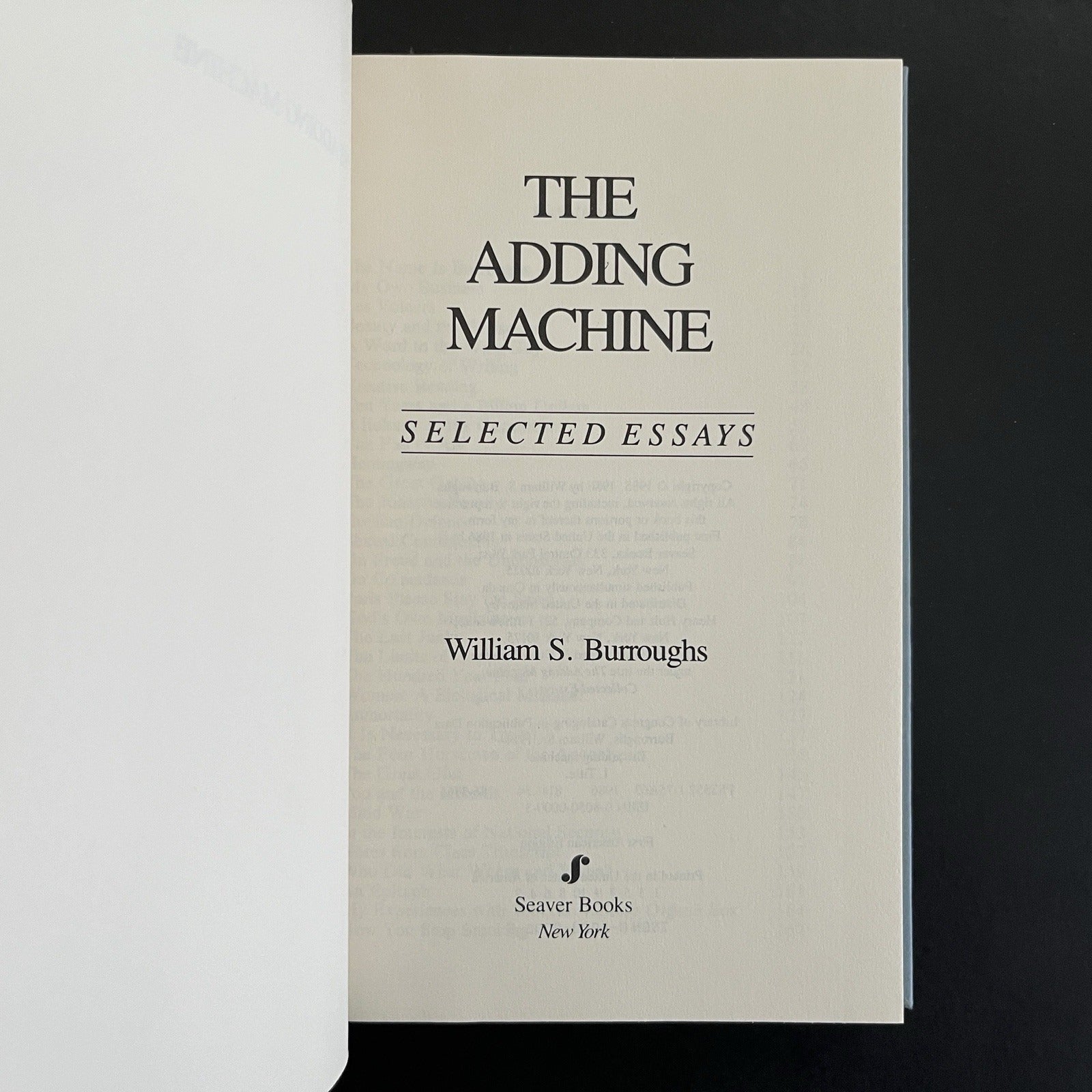 The Adding Machine: Selected Essays by William S. Burroughs
