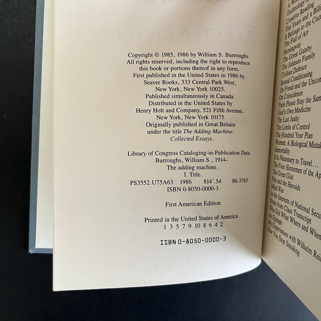 The Adding Machine: Selected Essays by William S. Burroughs