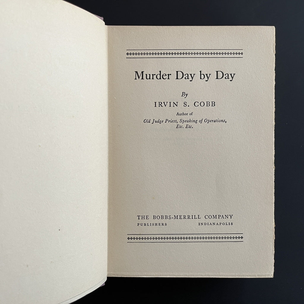 Murder Day by Day by Irvin S. Cobb