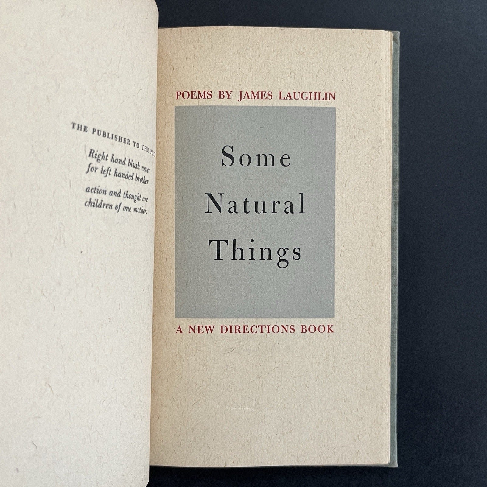 Some Natural Things: Poems by James Laughlin