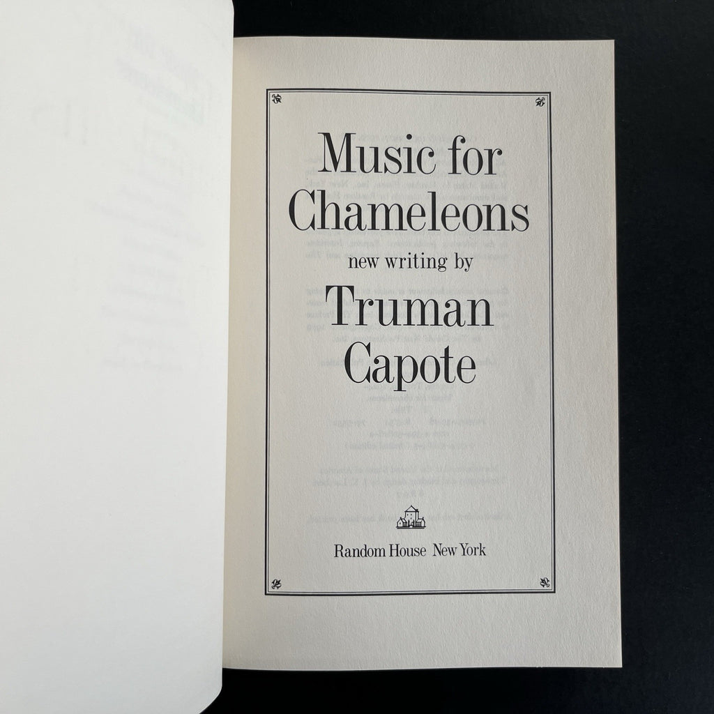 Music for Chameleons: New Writing by Truman Capote