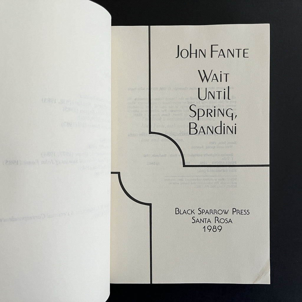 Wait Until Spring, Bandini by John Fante