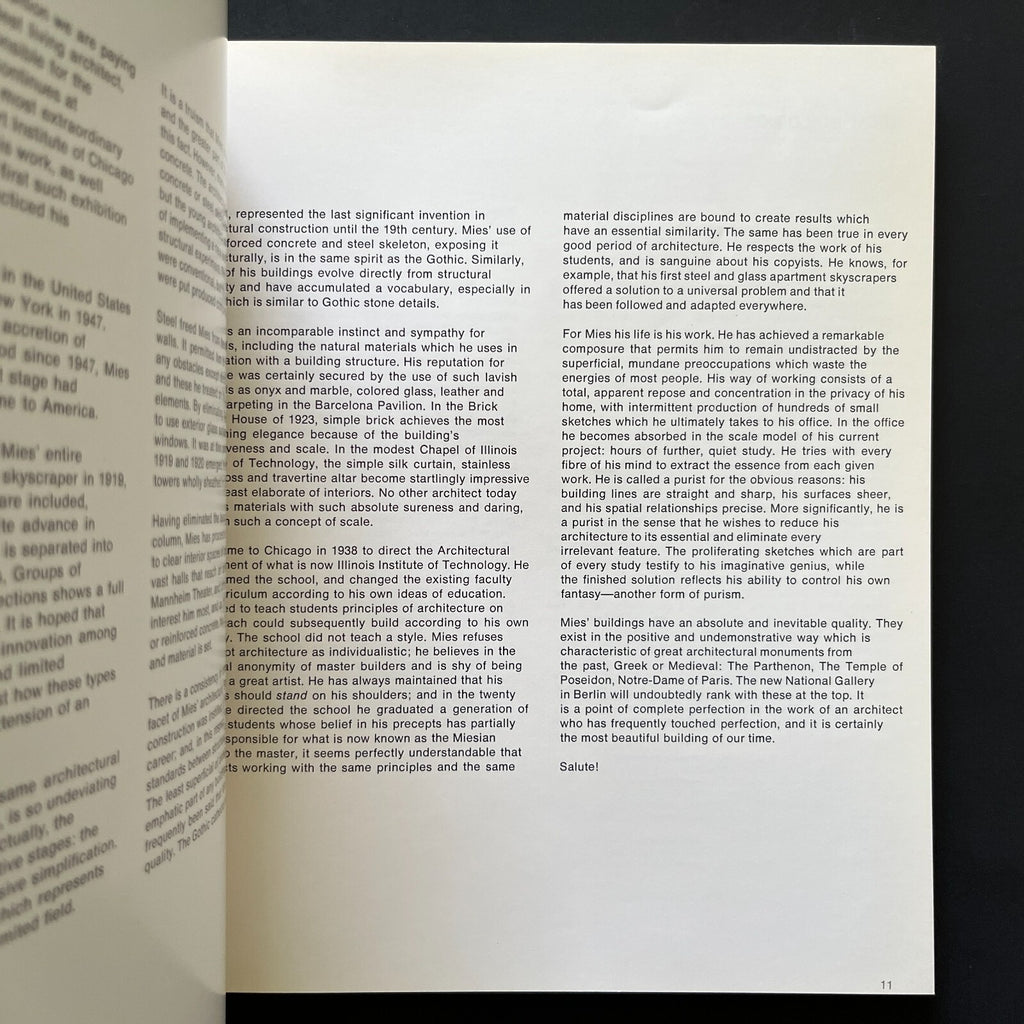 Mies van der Rohe by A. James Speyer