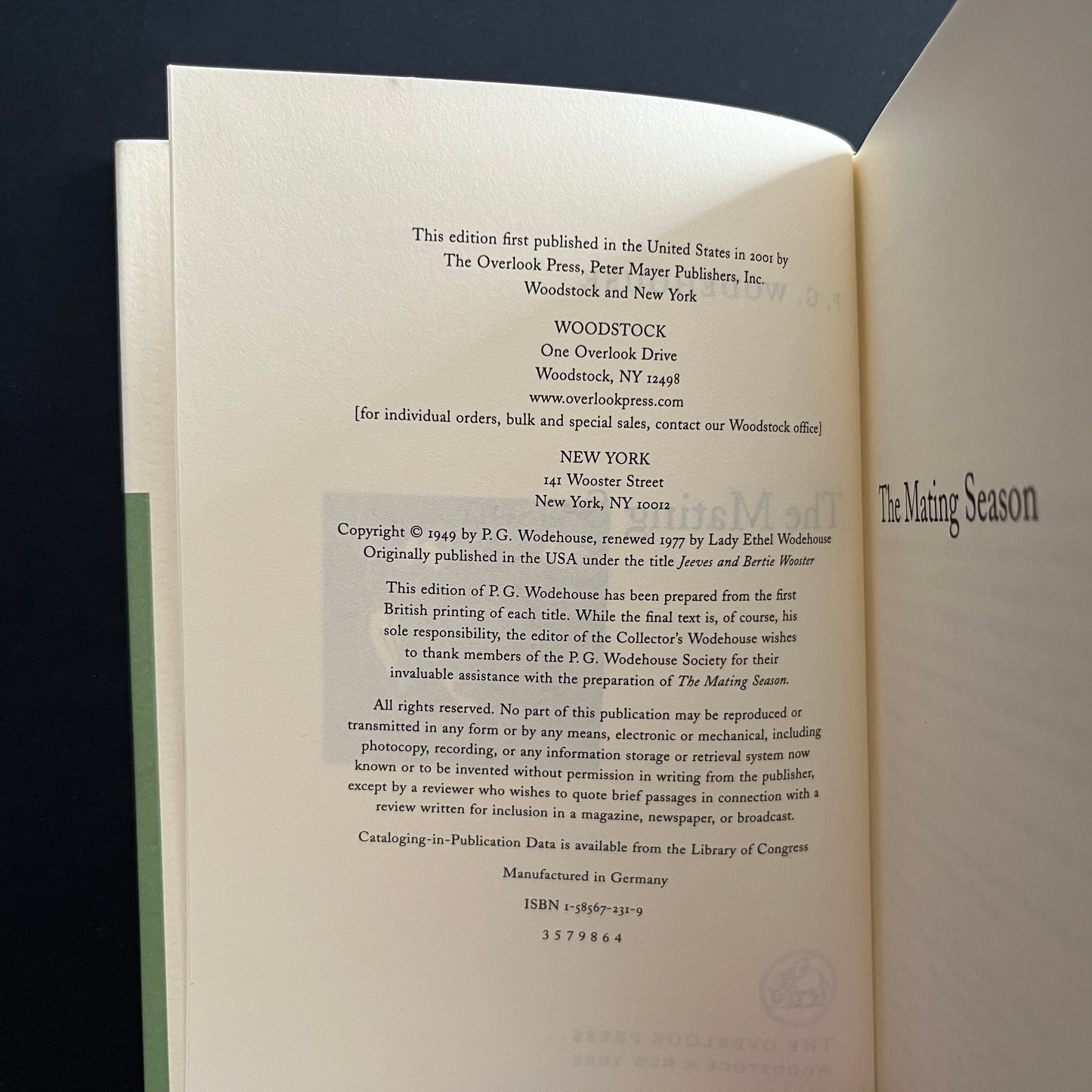 The Mating Season by P.G. Wodehouse