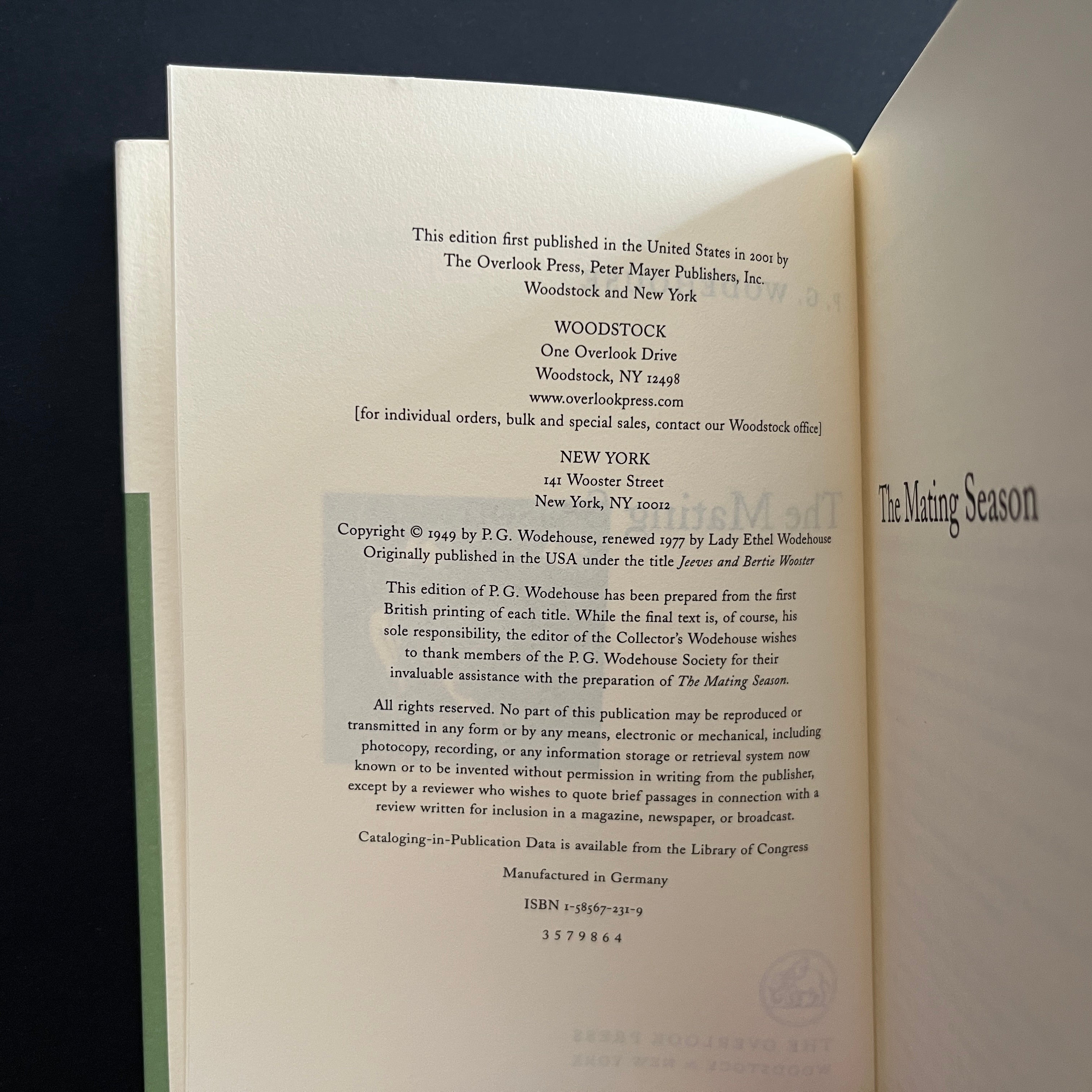 The Mating Season by P.G. Wodehouse