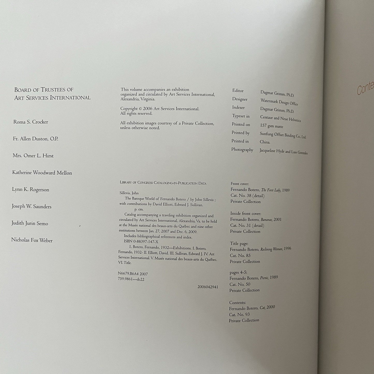 The Baroque World of Fernando Botero by John Sillevis