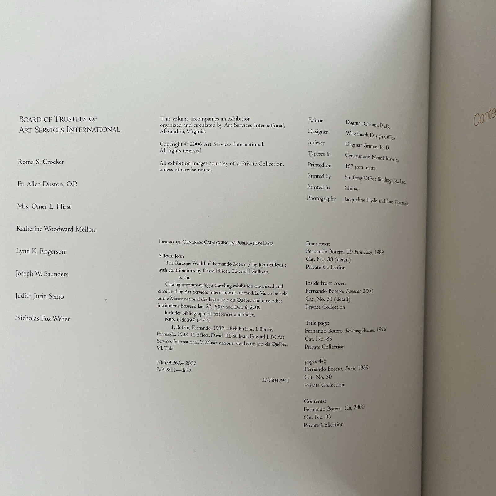 The Baroque World of Fernando Botero by John Sillevis