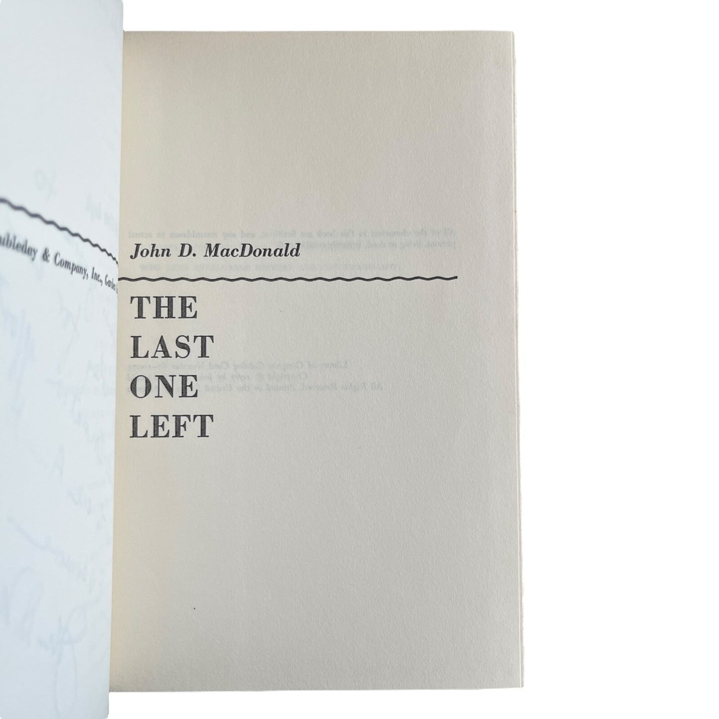 The Last One Left by John D. MacDonald