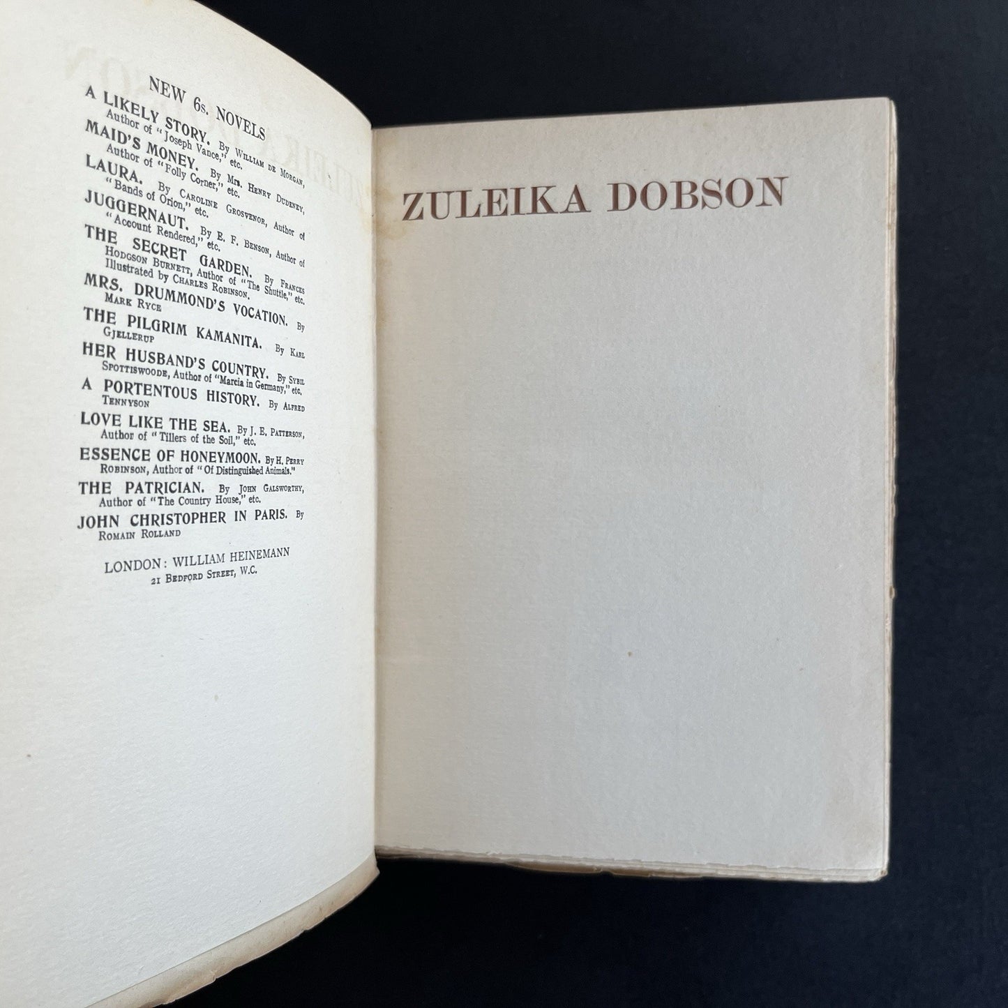 Zuleika Dobson by Max Beerbohm