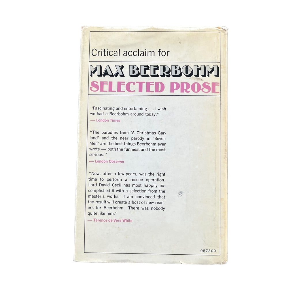 Max Beerbohm Selected Prose by David Cecil