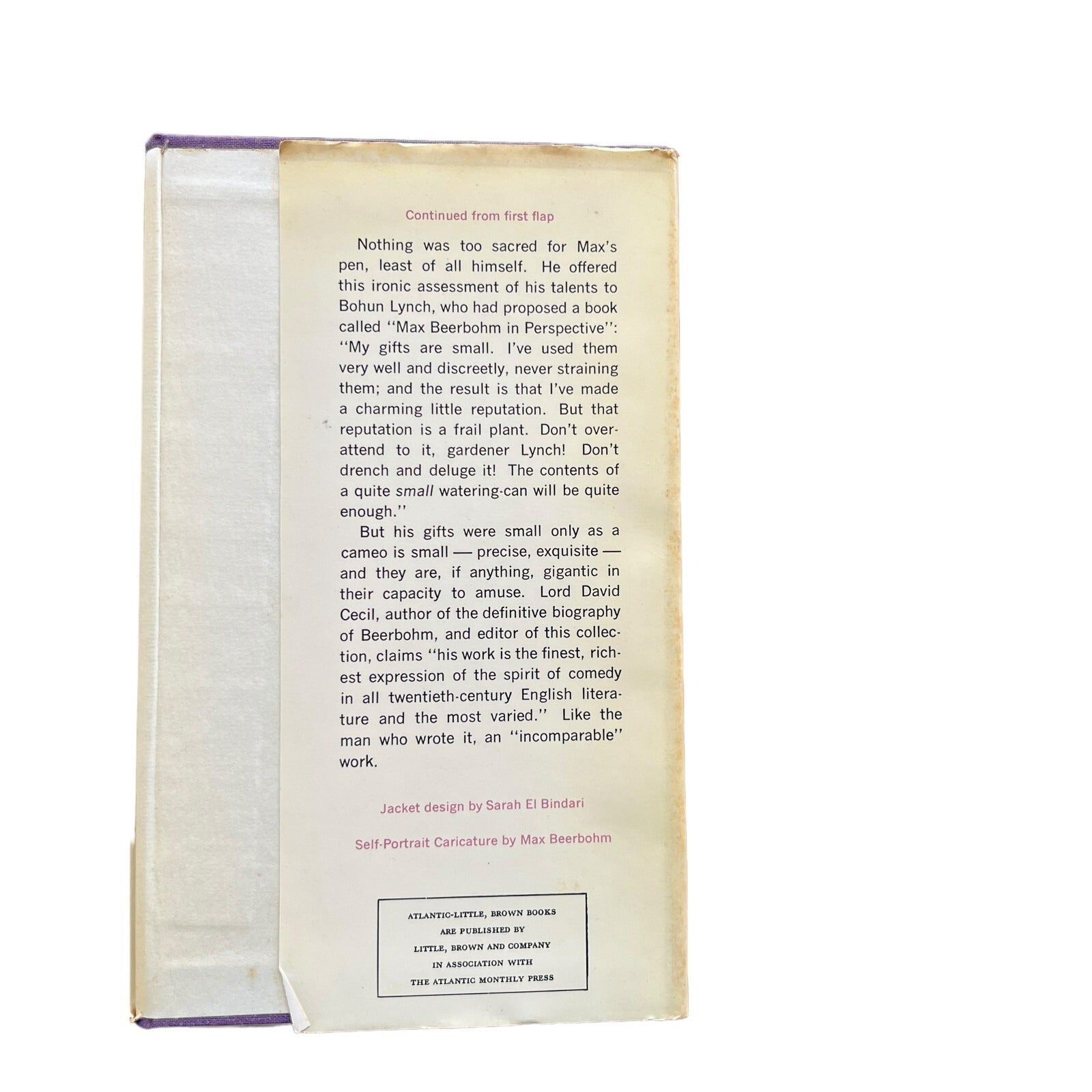 Max Beerbohm Selected Prose by David Cecil