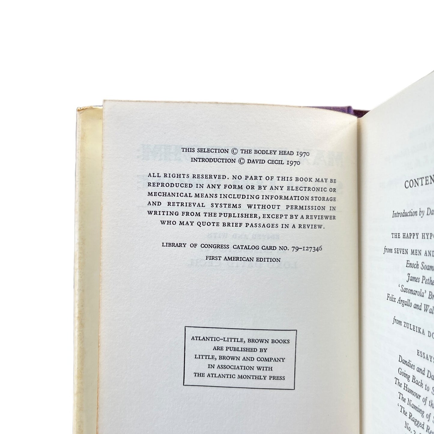 Max Beerbohm Selected Prose by David Cecil