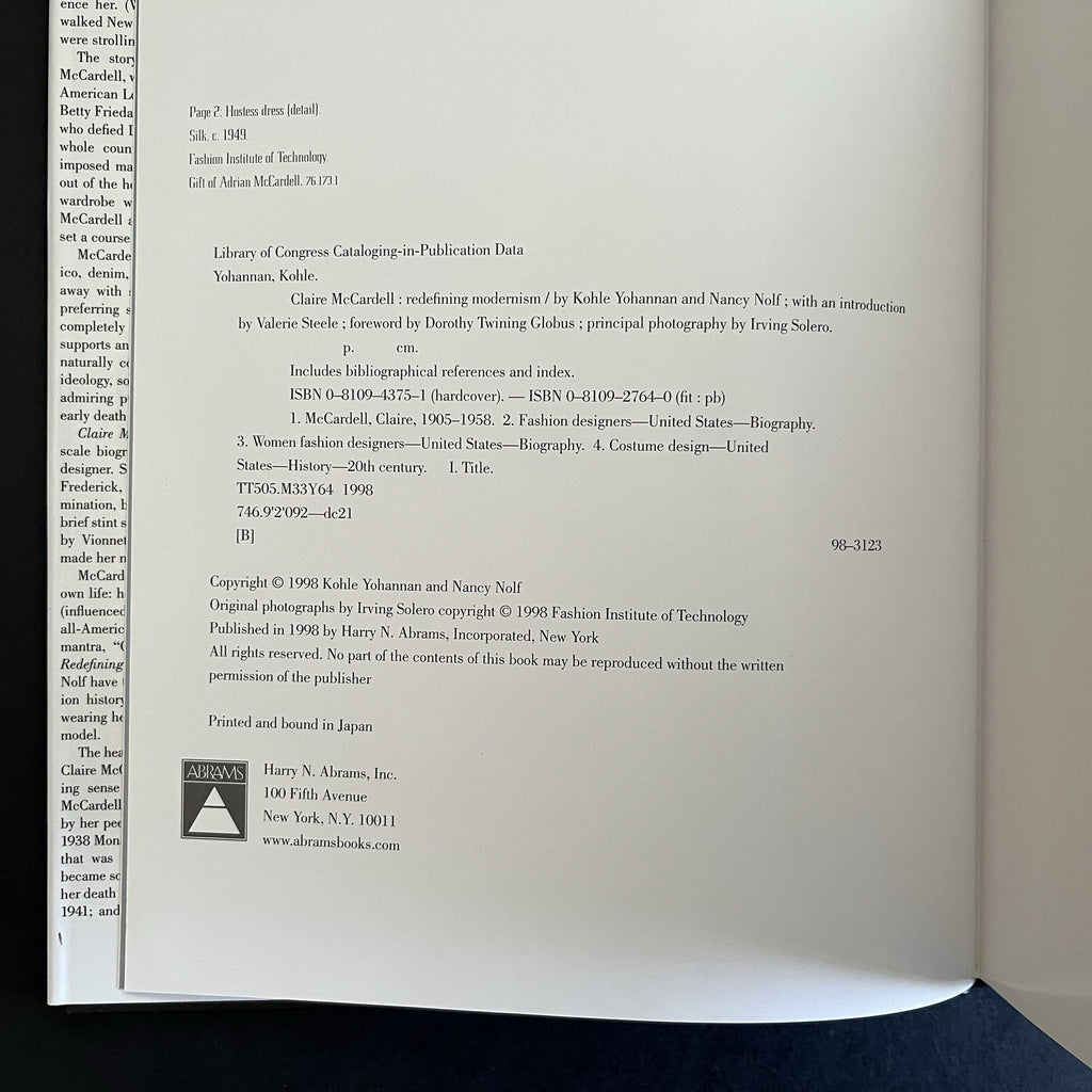 Claire McCardell: Redefining Modernism by Kohle Yohannan