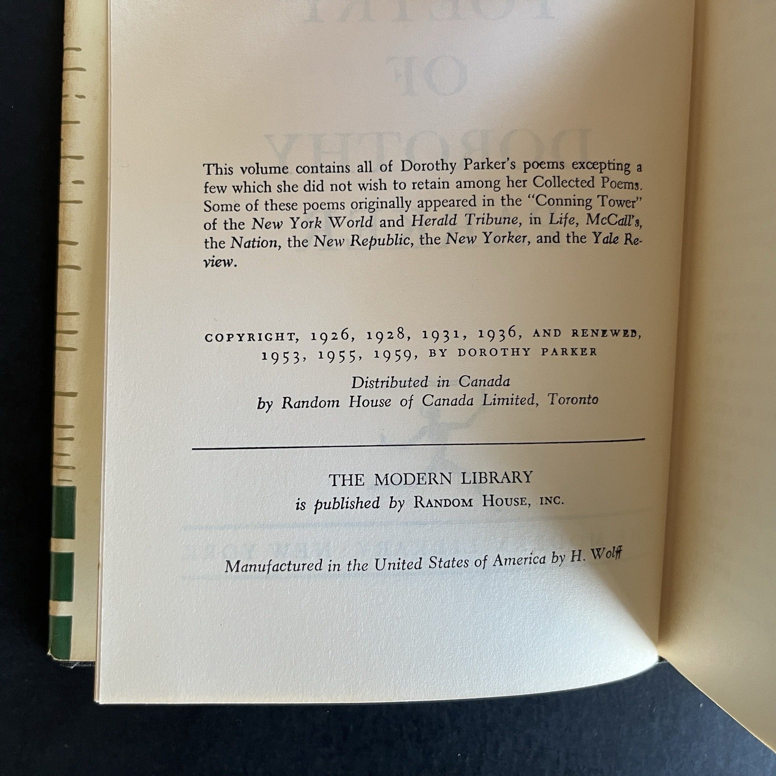 The Collected Poetry of Dorothy Parker