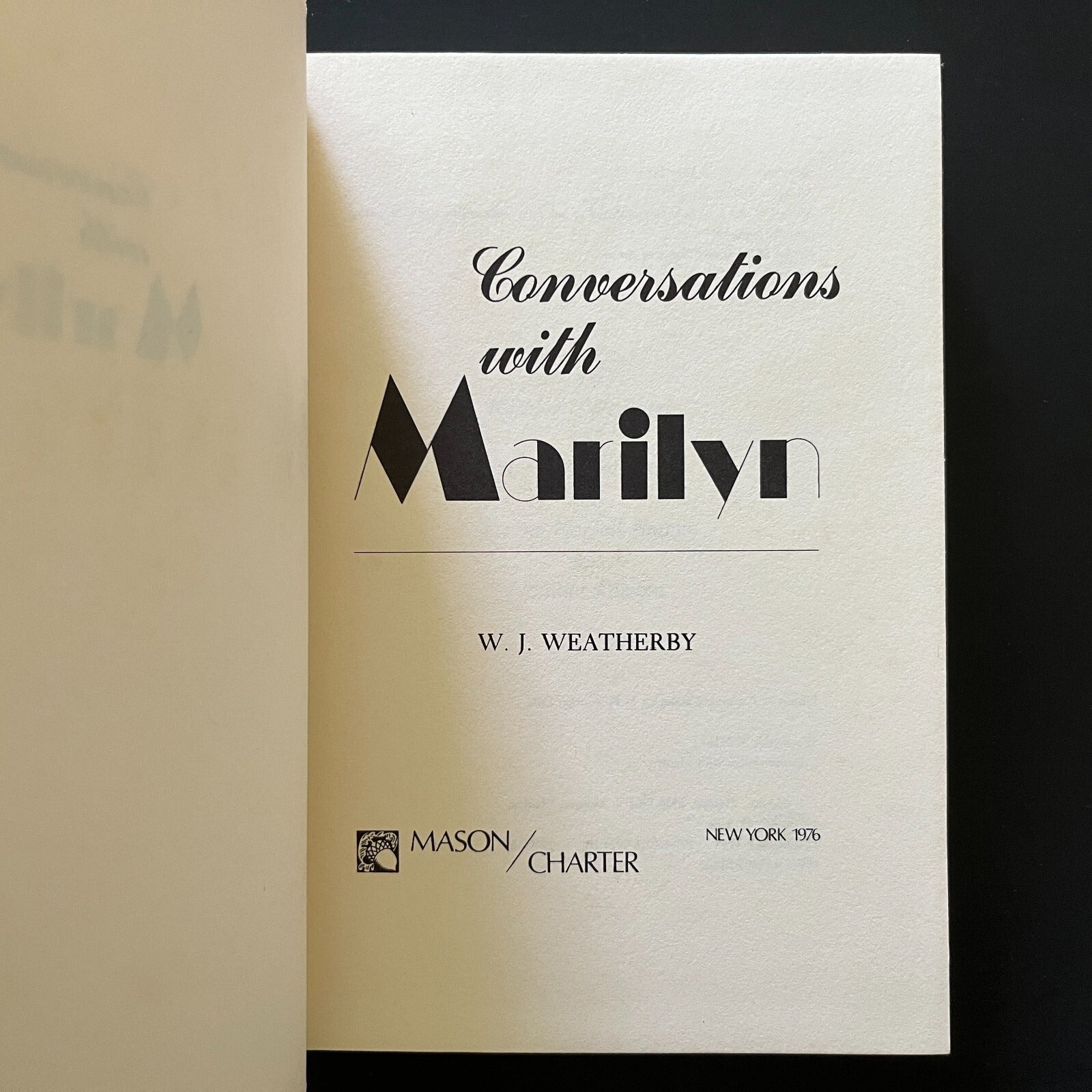 Conversations with Marilyn by W.J. Weatherby