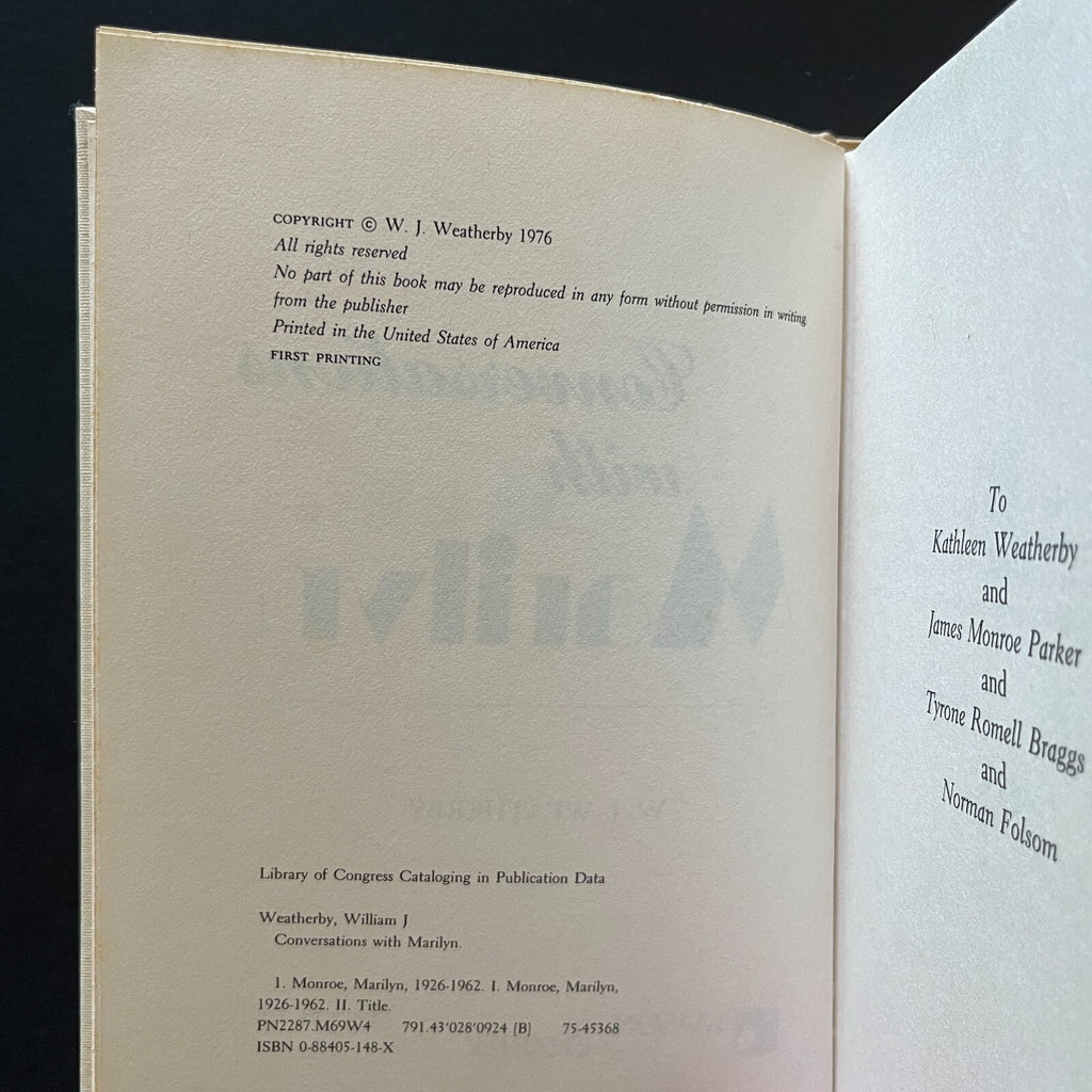 Conversations with Marilyn by W.J. Weatherby