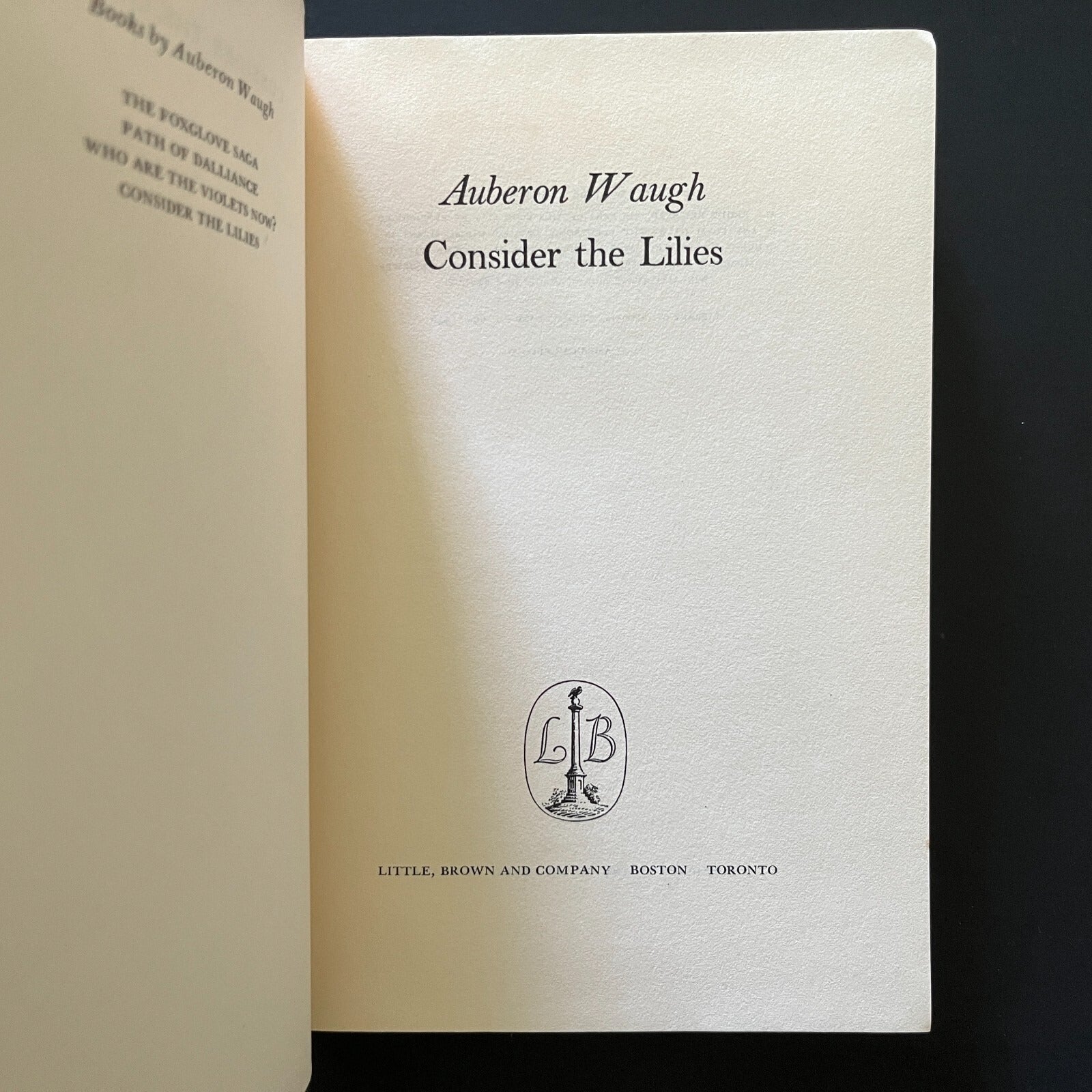 Consider the Lilies by Auberon Waugh