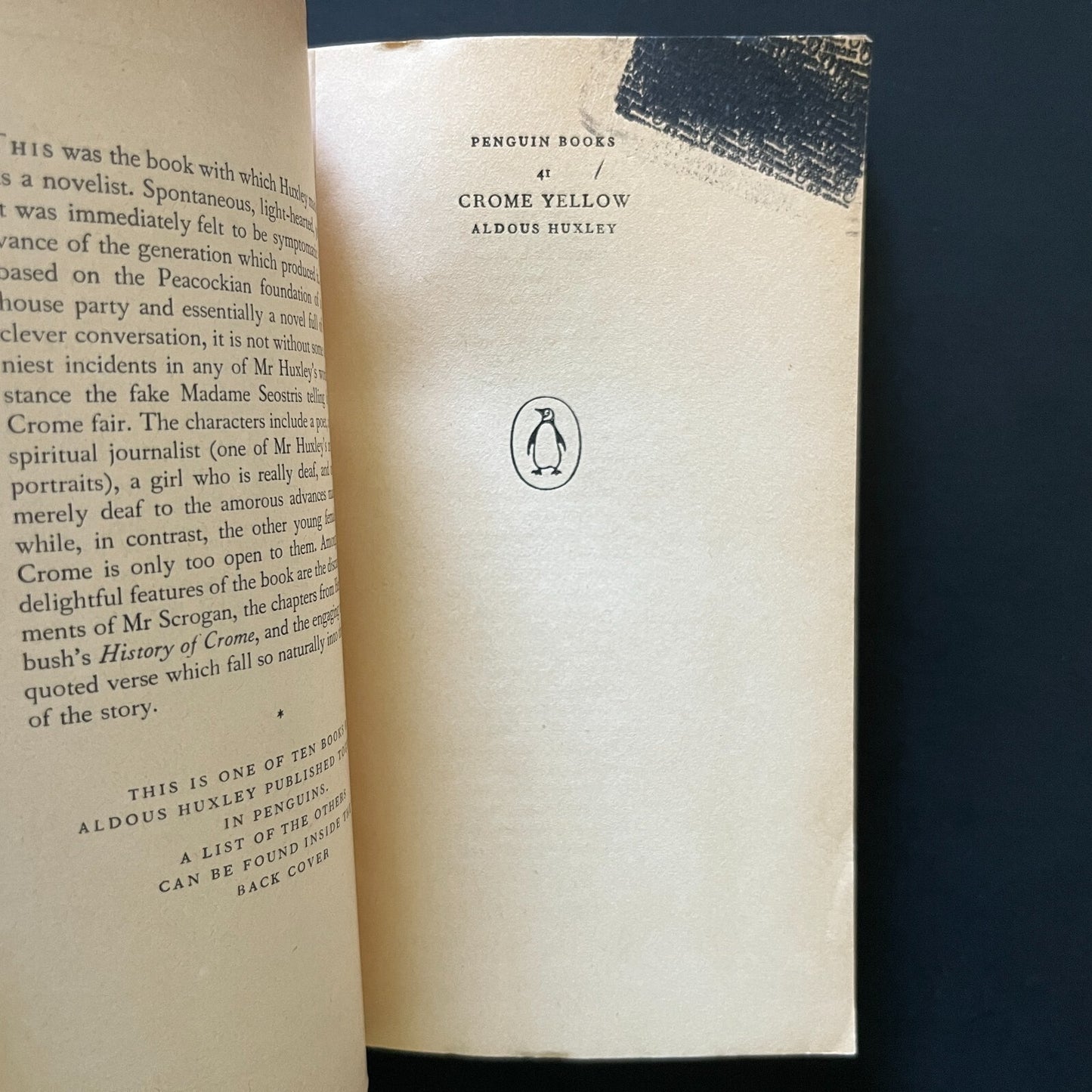 Crome Yellow by Aldous Huxley