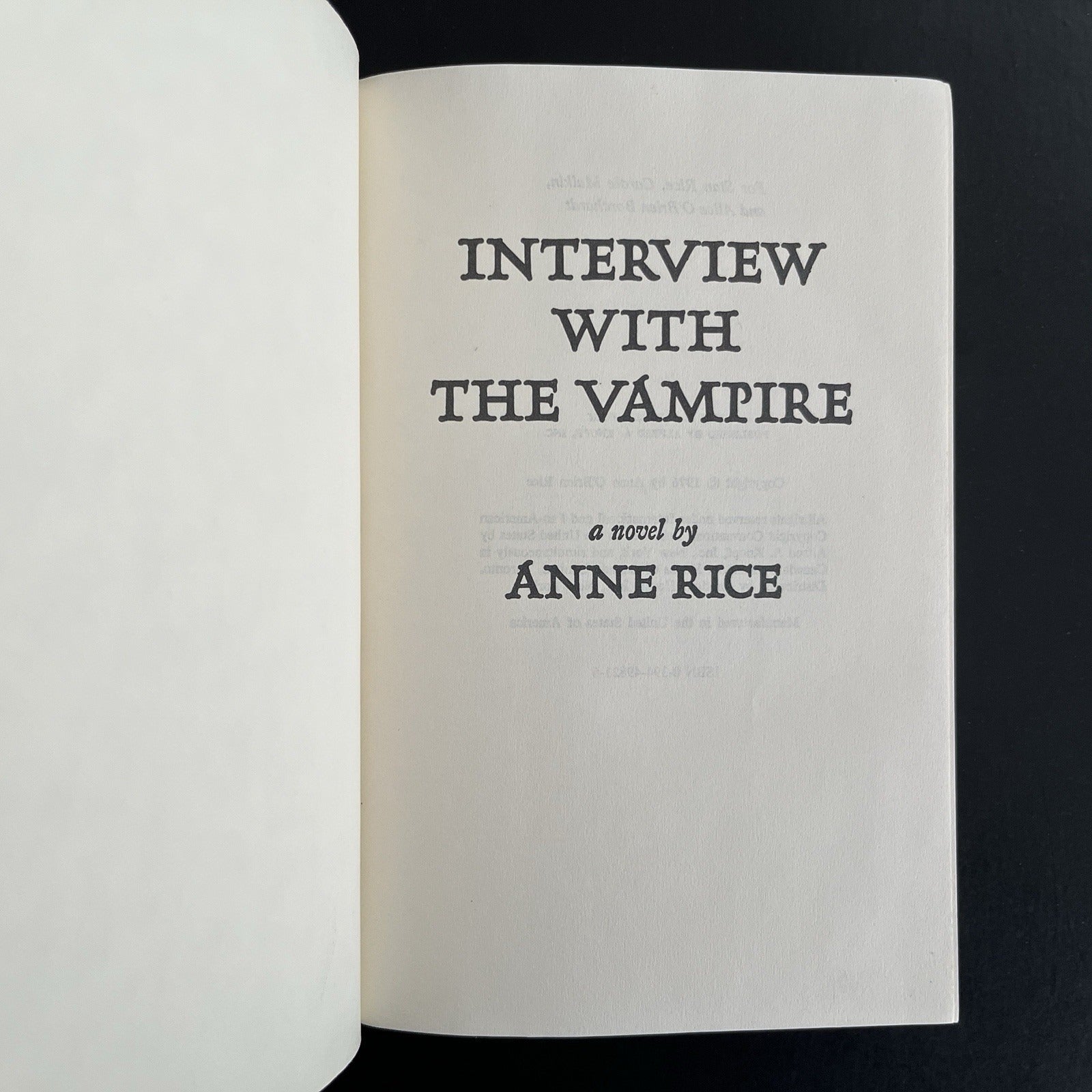 Interview with the Vampire by Anne Rice
