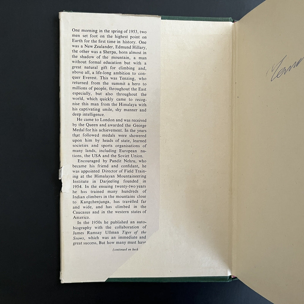 Tenzing After Everest: An Autobiography by Tenzing Norgay