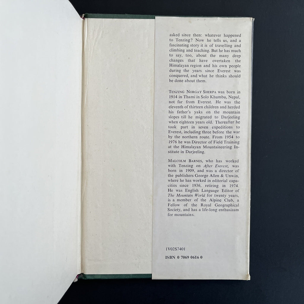 Tenzing After Everest: An Autobiography by Tenzing Norgay