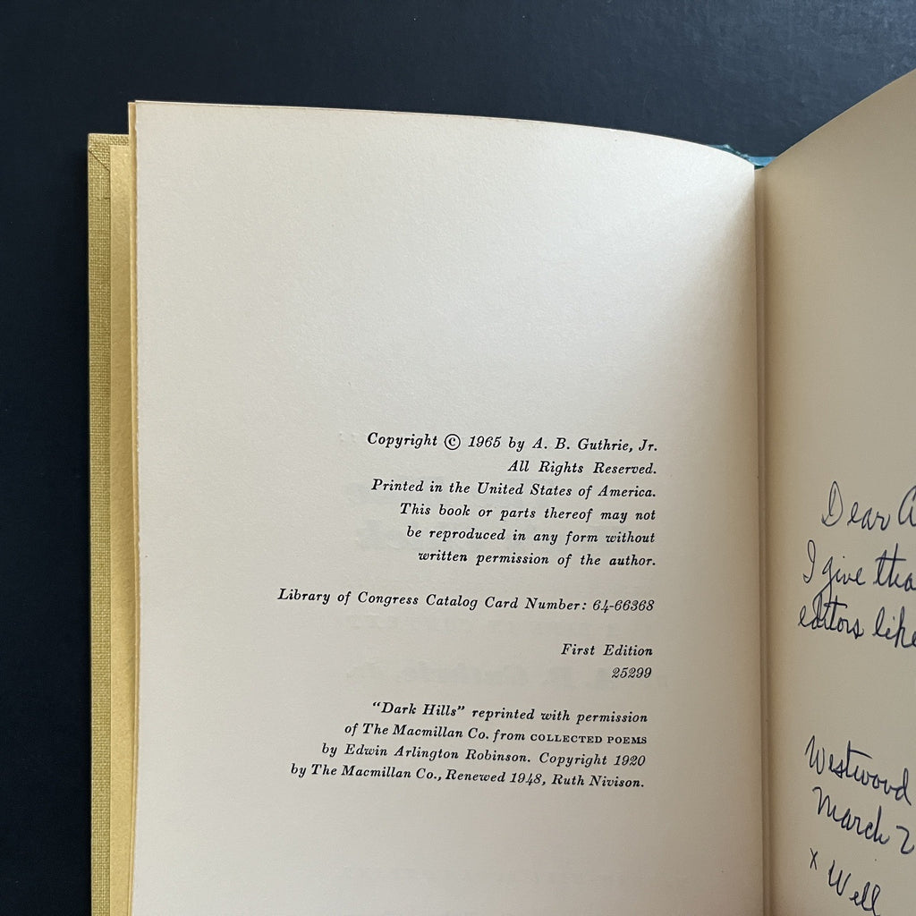 The Blue Hen's Chick by A.B. Guthrie, Jr.