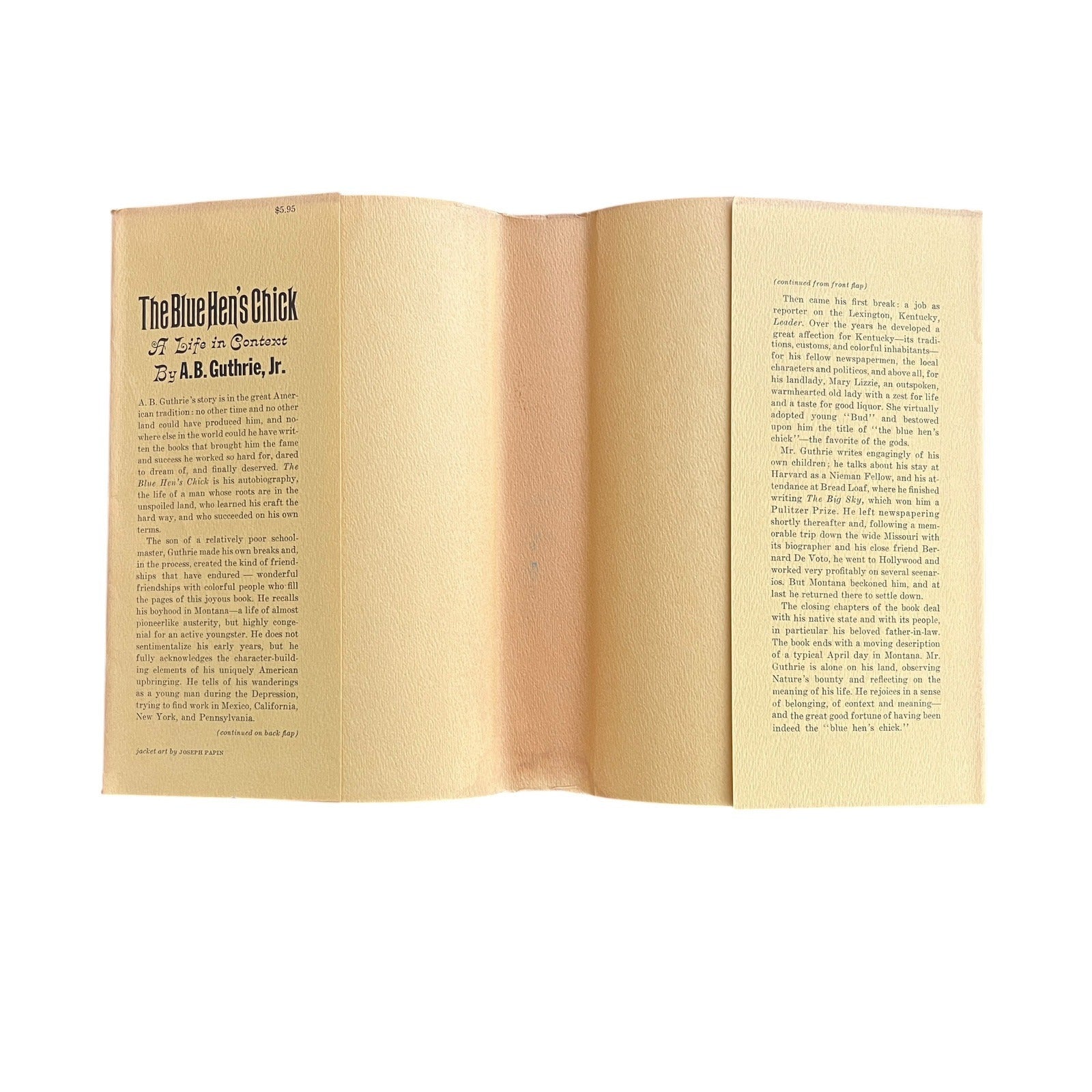 The Blue Hen's Chick by A.B. Guthrie, Jr.