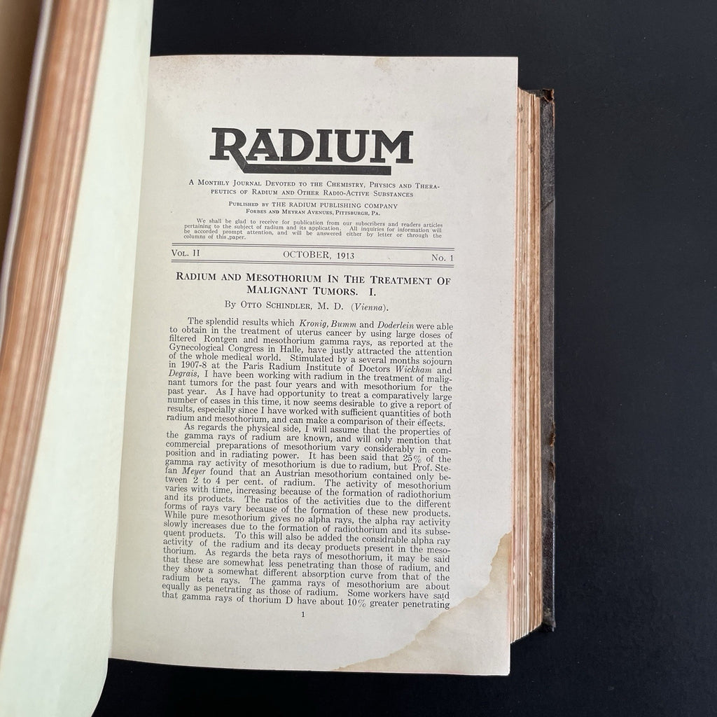 Radium Volumes 1 - 7, 1913 - 1916