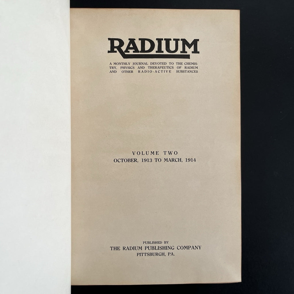 Radium Volumes 1 - 7, 1913 - 1916