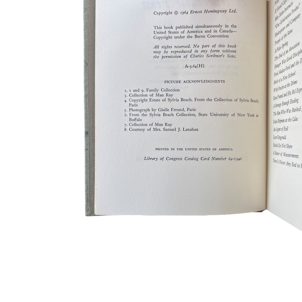 A Moveable Feast by Ernest Hemingway