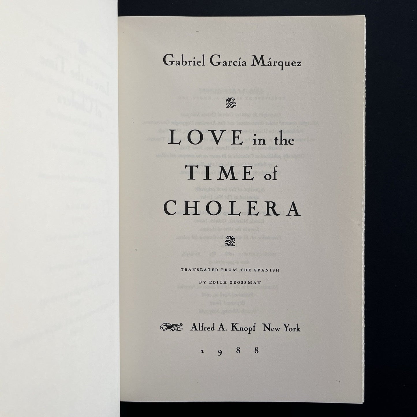 Love in the Time of Cholera by Gabriel Garcia Marquez