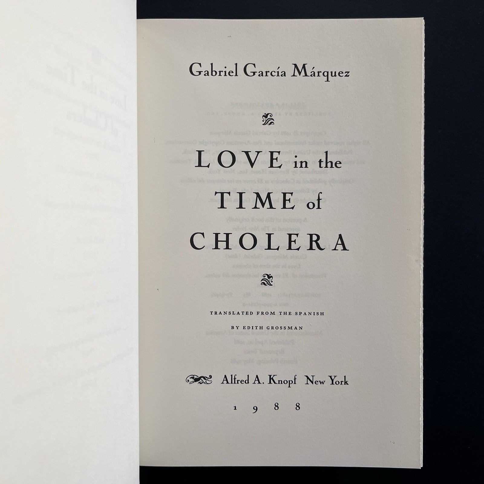 Love in the Time of Cholera by Gabriel Garcia Marquez